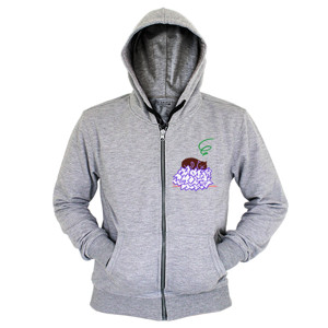 Hoodie Zipper Kucing tidur