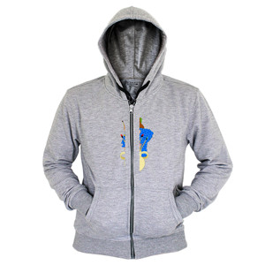 Hoodie Zipper Kuas gadis pelukis