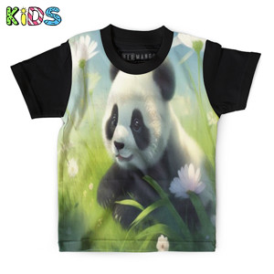 Kaos Anak Full-Print Panda lucu 12