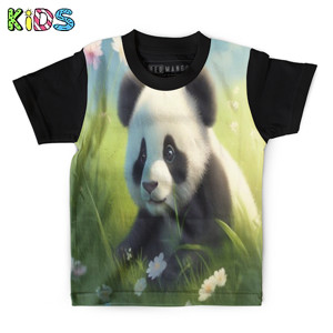 Kaos Anak Full-Print Panda lucu 11