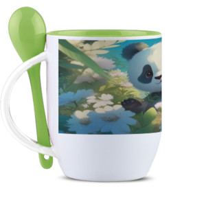 Mug Sendok Anak panda lucu 1