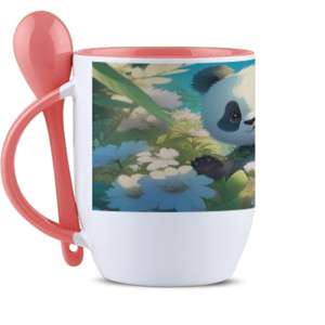 Mug Sendok Anak panda lucu 1