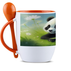 Mug Sendok Panda lucu 12