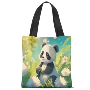 Tas Tote Fullprint Panda lucu 2