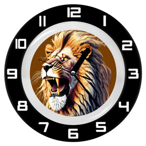 Jam Dinding Lion face - Singa alam liar 12