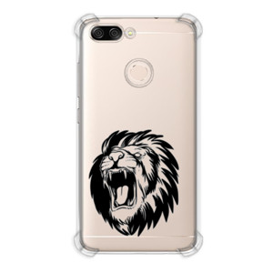 Casing HP kepala singa ilustrasi hitam