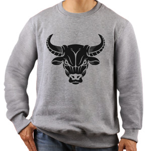 Jaket Sweater kepala banteng marah hitam