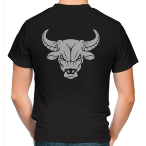 Kaos kepala banteng marah putih