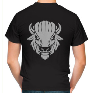 Kaos kepala bison putih