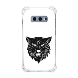 Casing HP ilustrasi kepala serigala putih